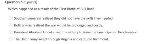 Which happened as a result of the first battle of the bull run