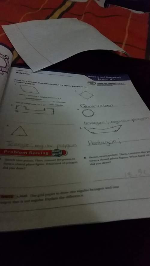 For number 6 do i write regular polygons or not regular polygons zom in if u need too