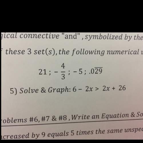 Solve and graph question 5 with this problem