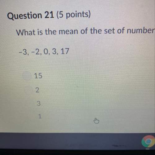 What is the mean set of numbers -3, -2,0,3,17