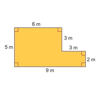 What is the area of the figure?  a. 39 sq m b.