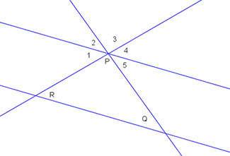 Which statement completes the proof that the sum of the angles of triangle prq is 180°? statement j