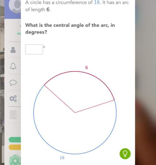 What is the centrl angle of the arc , in degrees? ?