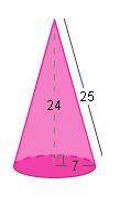 Find the volume of the cone shown: a. 1176 units^3b. 1176pie units^3