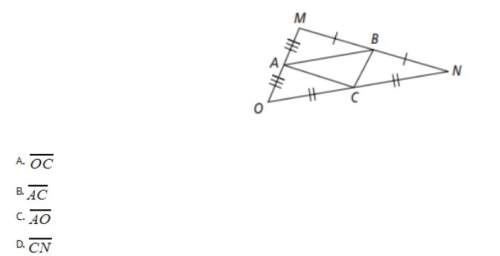 Name a segment that is parallel to the segment mb. a line oc b line ac c lin