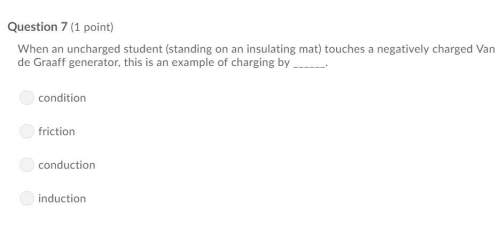 Correct answer only !  when an uncharged student (standing on an insulating mat) touches