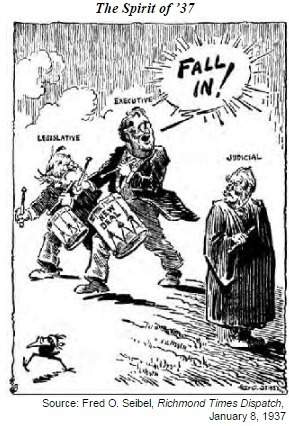 "what is the main idea of this cartoon?  (1)president franklin d. roosevelt wanted to end supr