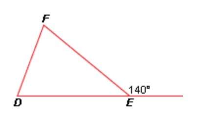 If def is an isosceles triangle with base , what is the measure of f?