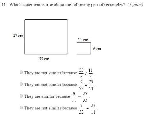 Which statement is true about the following pair of rectangles?