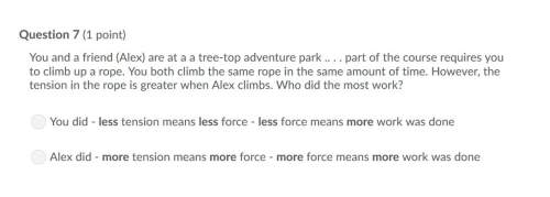 Correct answer only !  you and a friend (alex) are at a a tree-top adventure park .. .