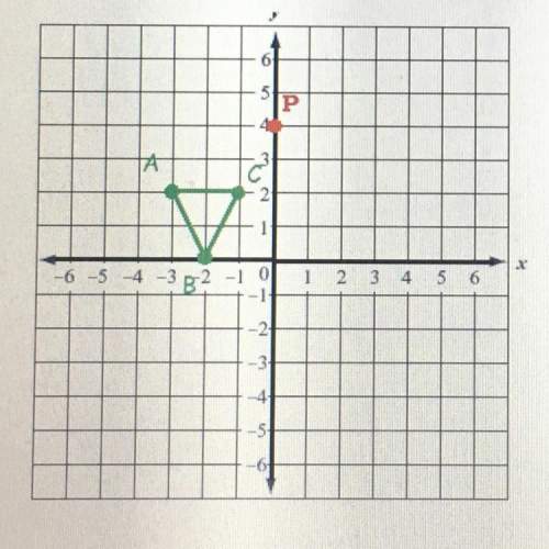 If the following triangle is dilated by a scale factor of 2 about point p, what is the dilated point