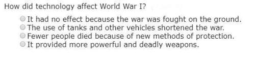 How did technology affect world war 1? !