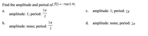 (3q) find the amplitude and period of f(t)= -tan.0t