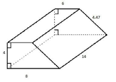 Find the total surface area of a trapezoidal prism.