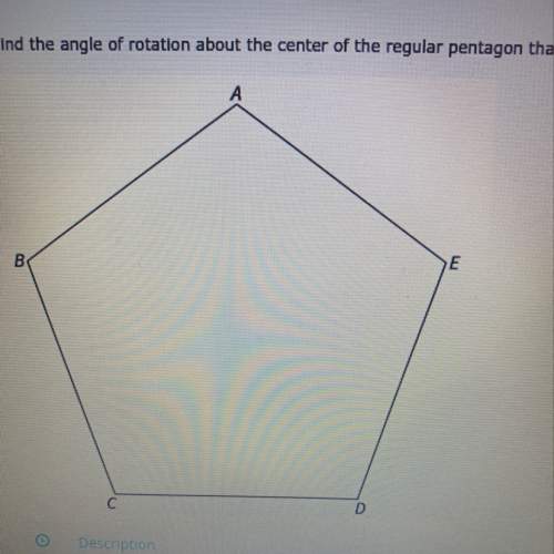 Find the angle of rotation about the center of the regular pentagon that maps a to b. a.) 216