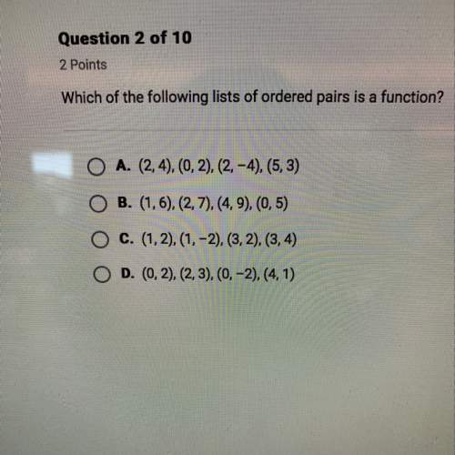 Which of the following lists of ordered pairs is a function ?