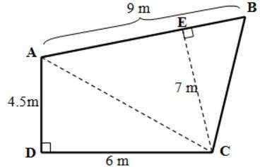 Apatio has the shape of the quadrilateral drawn in the picture below. 1) find the area of the