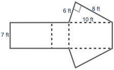 Use a net to find the surface area of the right triangular prism shown below:  19