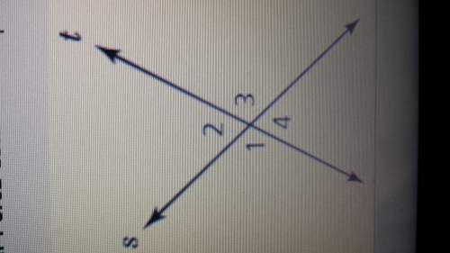 Lines t and s (picture attached)which of the following pair of angles are vertical?