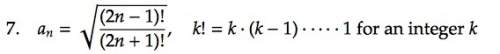 Determine whether the sequences converge.