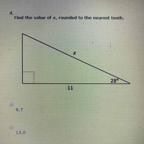 Find the value of x, rounded to the nearest tenth.