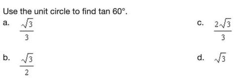 Use the unit circle to find tan 60°.