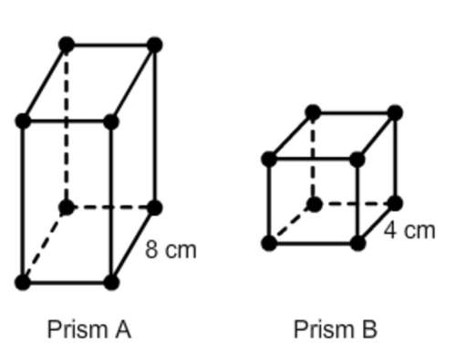 Prism a is similar to prism b. the volume of prism a is 2720 cm³. what is th