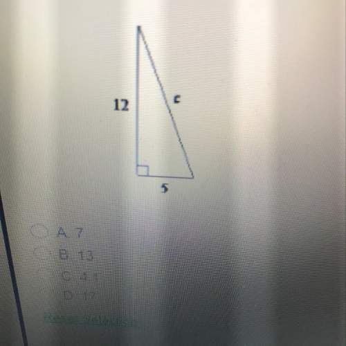 What is measure of side c in the triangle below