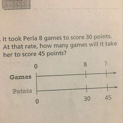 It took perla 8 games to score 30 points. at this rate, how many games will it take her to score 45