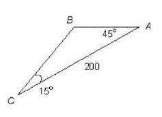 Find the length of segment bc. a) 163.3 b) 128.6 c)
