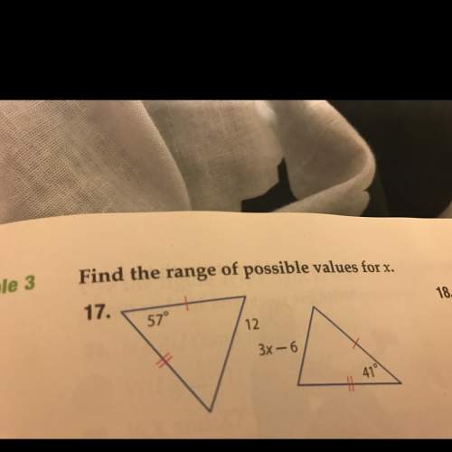 Find the range for the possible values for x