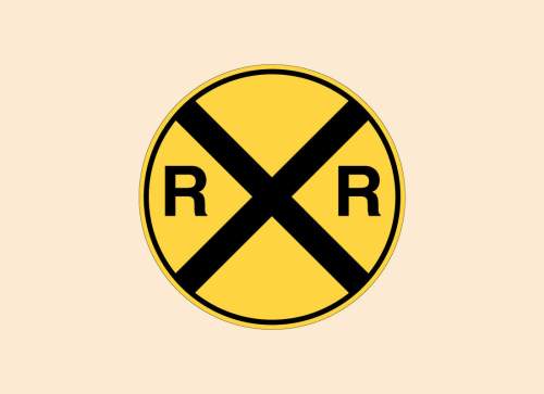 What does this sign mean?  a. you are within a few hundred feet of a railroad crossing.