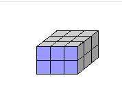 The shape above is made of cubes. how many total cubes make up the shape?  a. 18 b. 15