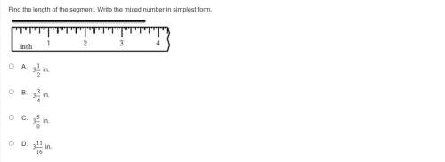 Find the length of the segment. write the mixed number in simplest form. a.