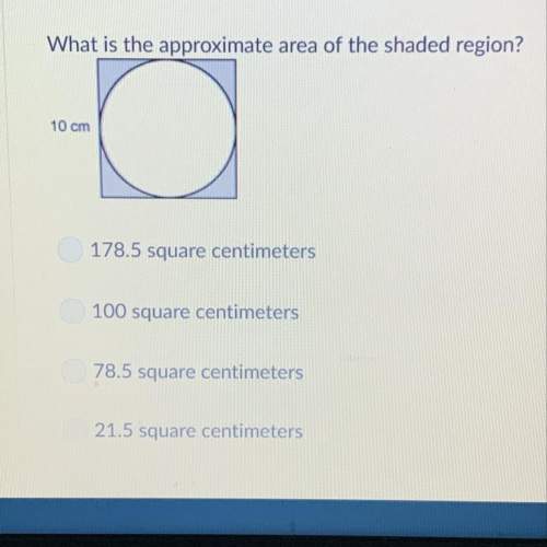 What is the approximate area of the shaded region?