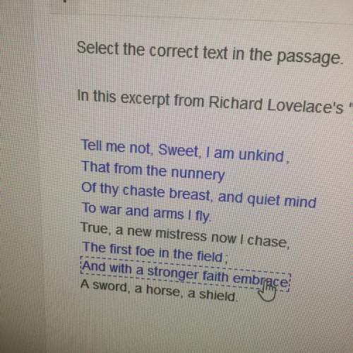 In this excerpt from richard lovelaces to lucasta going to the wars which three lines use iambic tim