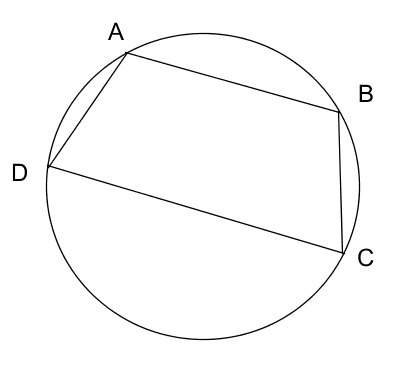In this problem, we're going to explain why any trapezoid that can be inscribed in a circle must be