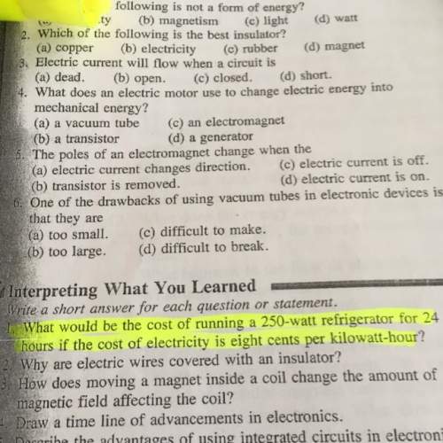 What would be the cost of running a 250 watt refrigerator for 24 hours if the cost of electricity is