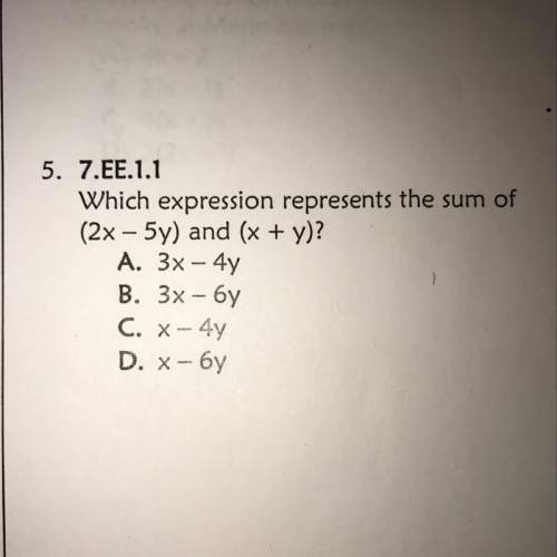 Which expression represents the sum of (2x-5y) and ( x+y)