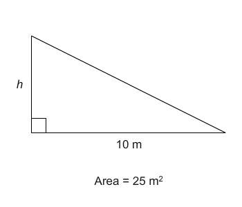 What is the height of this triangle?  a. 125 m b. 2