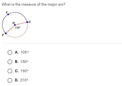 What is the measure of the major arc?
