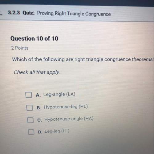 Which of the following are right triangle congruence theorems