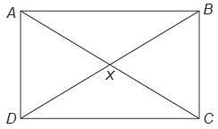 Parallelogram abcd is a rectangle. ax=3y−5 bd=5y what is t