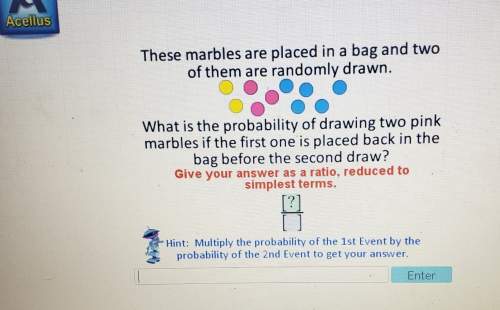 What is the probability of drawing two pink marbles if fhe first one is placed back in the bag befor