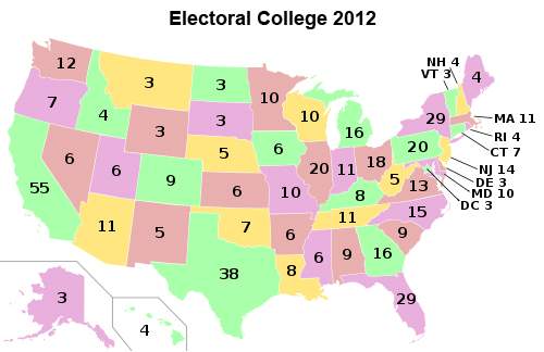 In the election of 2008, florida had 27 electoral votes. how do you explain the data shown on this m