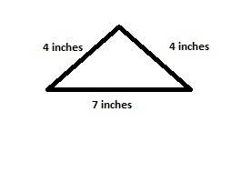 If you were constructing a triangular frame, and you had wood in the length of 4 inches, 4 inches, a