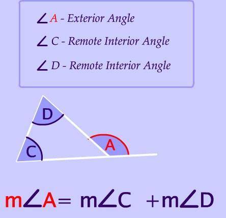 What is the name of an interior angle of a triangle that is not adjacent to a given exterior angle o