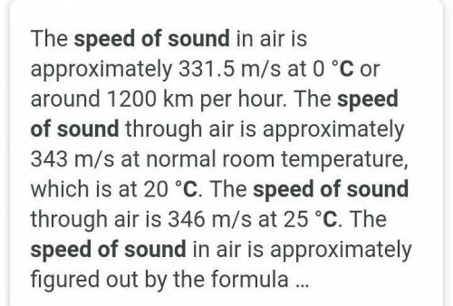 The velocity of sound wave in air at 35°c is 353m/s, calculate the velocity of sound at 46°c