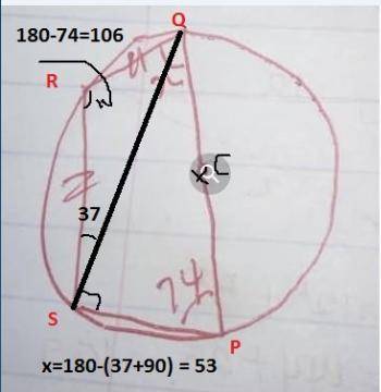 Find the angel x in d diagram above with a well structured solution.
