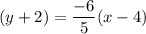 (y+2)=\dfrac{-6}{5}(x-4)